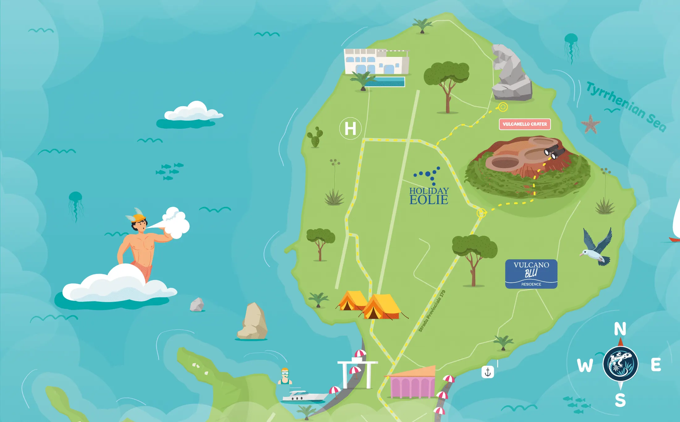 Trail map: Vulcanello – Valle dei Mostri loop